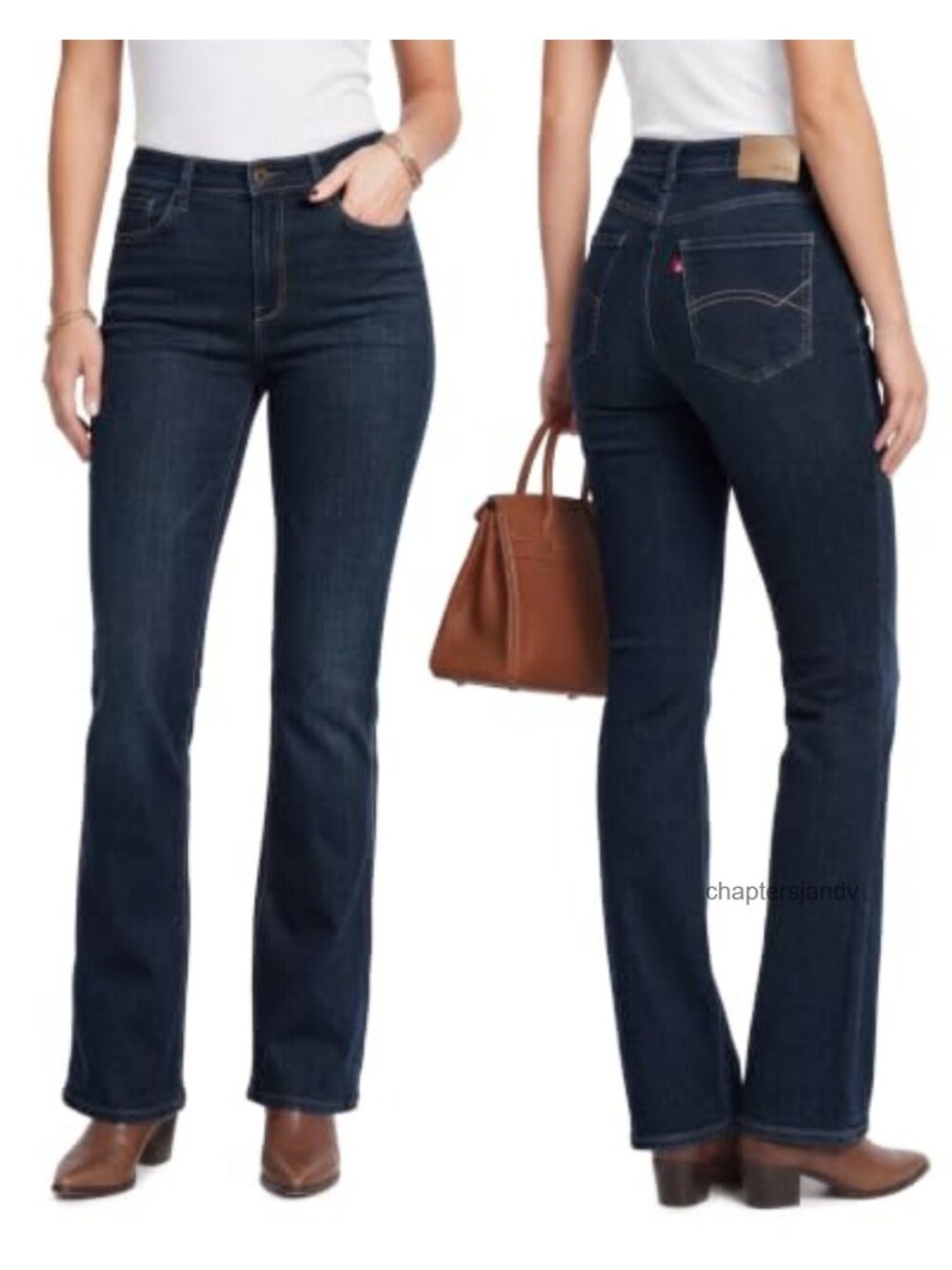 Women's Bootcut Jeans 32 Inch Inseam Stretch Denim Mid Rise Tall